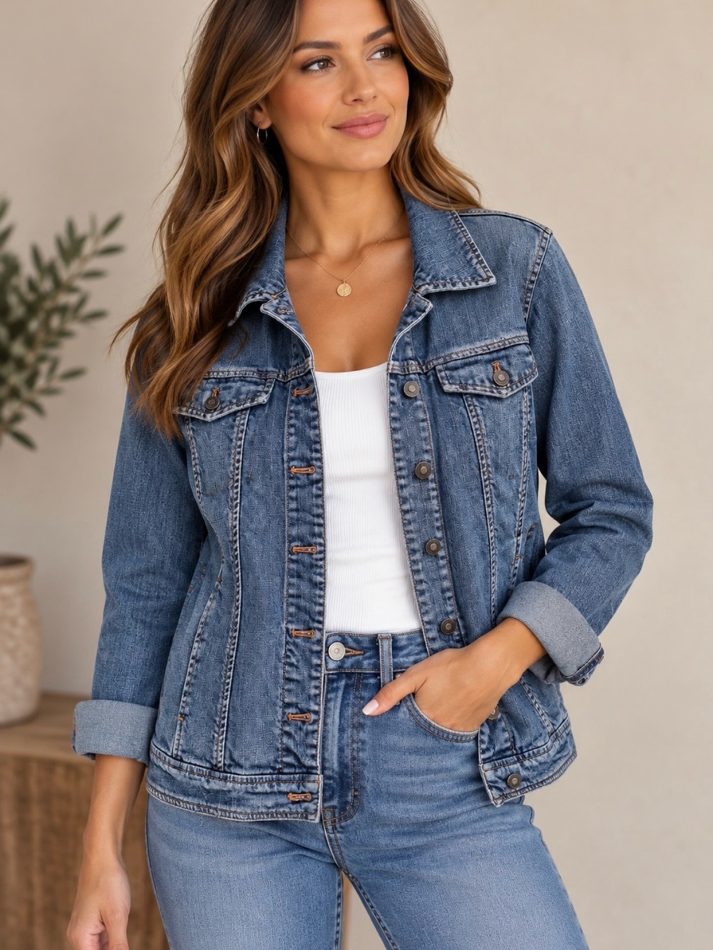 Coldwater Creek Classic Blue Denim Jacket - Women's Jean Jacket